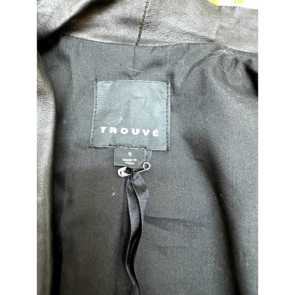 Nordstrom Trouve NWT Lanbskin Leather Bomber-Style Jacket Stretch Insert Small - Picture 11 of 16